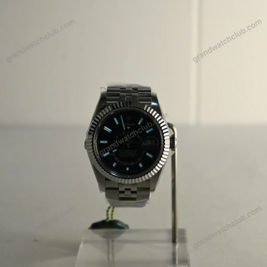 Super Clone Rolex Sky-Dweller Bright black Dial 336934 Jubilee – Swiss SuperClone