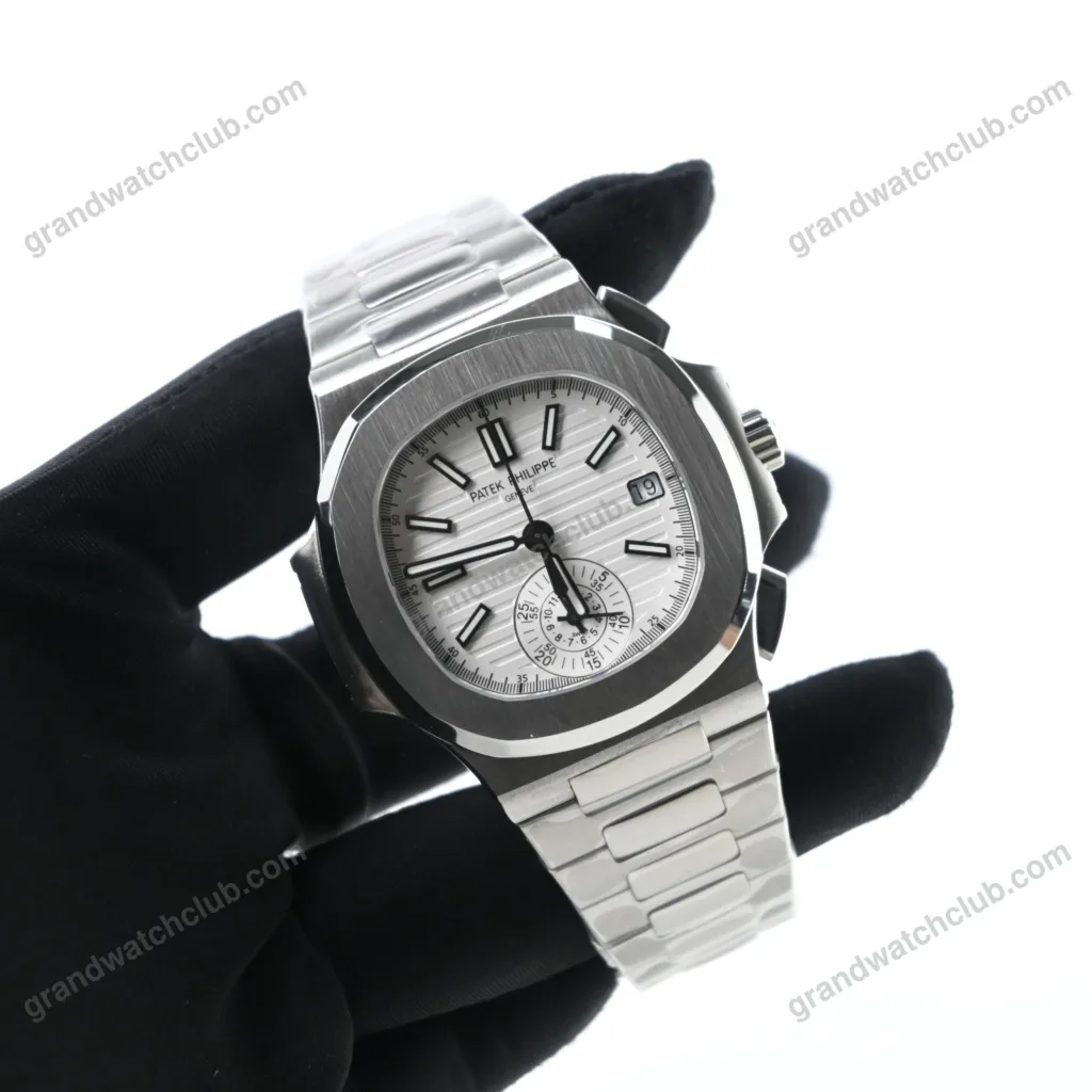 Super Clone Patek Philippe Nautilus Chronograph 5980/1A-019 40.5mm White Dial – Swiss SuperClone