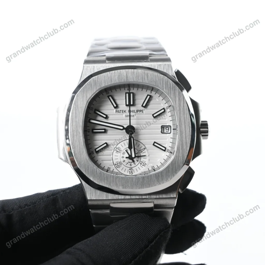Super Clone Patek Philippe Nautilus Chronograph 5980/1A-019 40.5mm White Dial – Swiss SuperClone