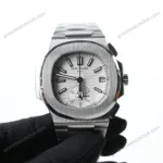 Super Clone Patek Philippe Nautilus Chronograph 5980/1A-019 40.5mm White Dial – Swiss SuperClone