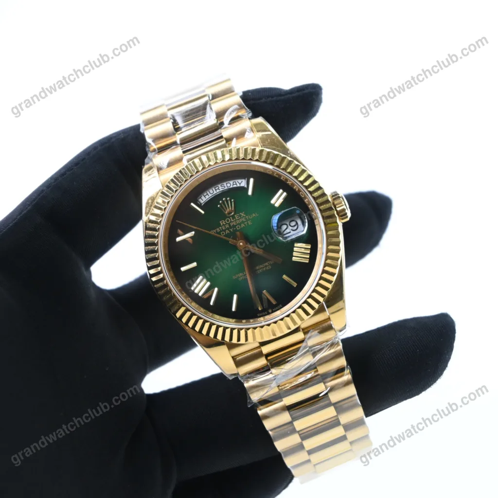 Super Clone Rolex Day-Date Green Ombré Dial 228238-0069 40 mm – Swiss SuperClone
