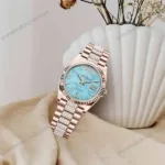 Super Clone Rolex Day-Date Turquoise Dial 128235 Diamond-set 36 mm – Swiss SuperClone