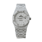 Super Clone Audemars Piguet Royal Oak 15400ST 41mm Full Moissanite Hongkong – Customize Diamod