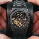 Super Clone Audemars Piguet Royal Oak 15407CE.OO 41mm Skeleton Dial Ceramic V3 Base — side profile