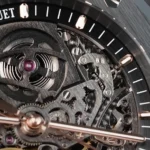 Super Clone Audemars Piguet Royal Oak 15407CE.OO 41mm Skeleton Dial Ceramic V3 Base — movement / caseback view