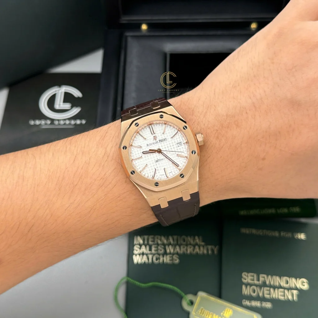 Super Clone Audemars Piguet Royal Oak 15450OR 37mm White Dial Rose Gold