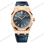 Super Clone Audemars Piguet Royal Oak 15510OR Yellow Gold 41mm Blue Dial