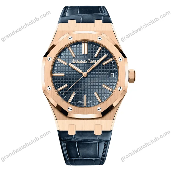 Super Clone Audemars Piguet Royal Oak 15510OR Yellow Gold 41mm Blue Dial – Japanese Miyota