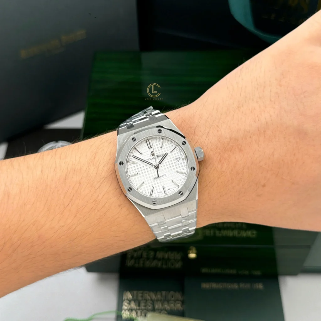 Super Clone Audemars Piguet Royal Oak 37mm 15450ST.OO White Dial Steel