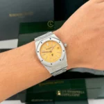 Super Clone Audemars Piguet Royal Oak Jumbo Extra-Thin 15202BC.OO.1240BC.01 39mm Yellow Dial