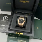 Super Clone Audemars Piguet Royal Oak “Jumbo” Extra-Thin 15207OR.OO.1240OR.01 39mm Black Dial Rose Gold –