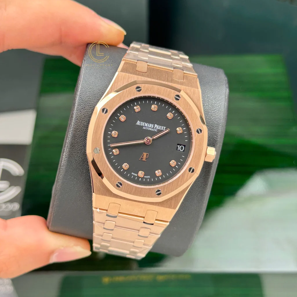 Super Clone Audemars Piguet Royal Oak “Jumbo” Extra-Thin 15207OR.OO.1240OR.01 39mm Black Dial Rose Gold –