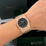 Super Clone Audemars Piguet Royal Oak “Jumbo” Extra-Thin 15207OR.OO.1240OR.01 39mm Black Dial Rose Gold –