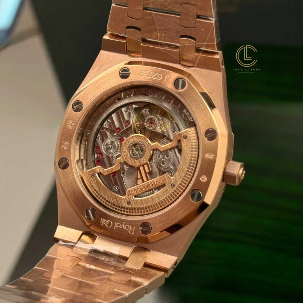 Super Clone Audemars Piguet Royal Oak “Jumbo” Extra-Thin 15207OR.OO.1240OR.01 39mm Black Dial Rose Gold –