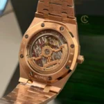 Super Clone Audemars Piguet Royal Oak “Jumbo” Extra-Thin 15207OR.OO.1240OR.01 39mm Black Dial Rose Gold –
