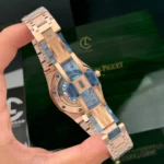 Super Clone Audemars Piguet Royal Oak “Jumbo” Extra-Thin 15207OR.OO.1240OR.01 39mm Black Dial Rose Gold –