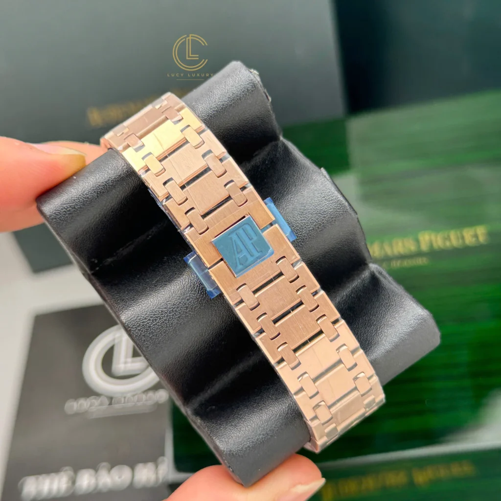Super Clone Audemars Piguet Royal Oak “Jumbo” Extra-Thin 15207OR.OO.1240OR.01 39mm Black Dial Rose Gold –