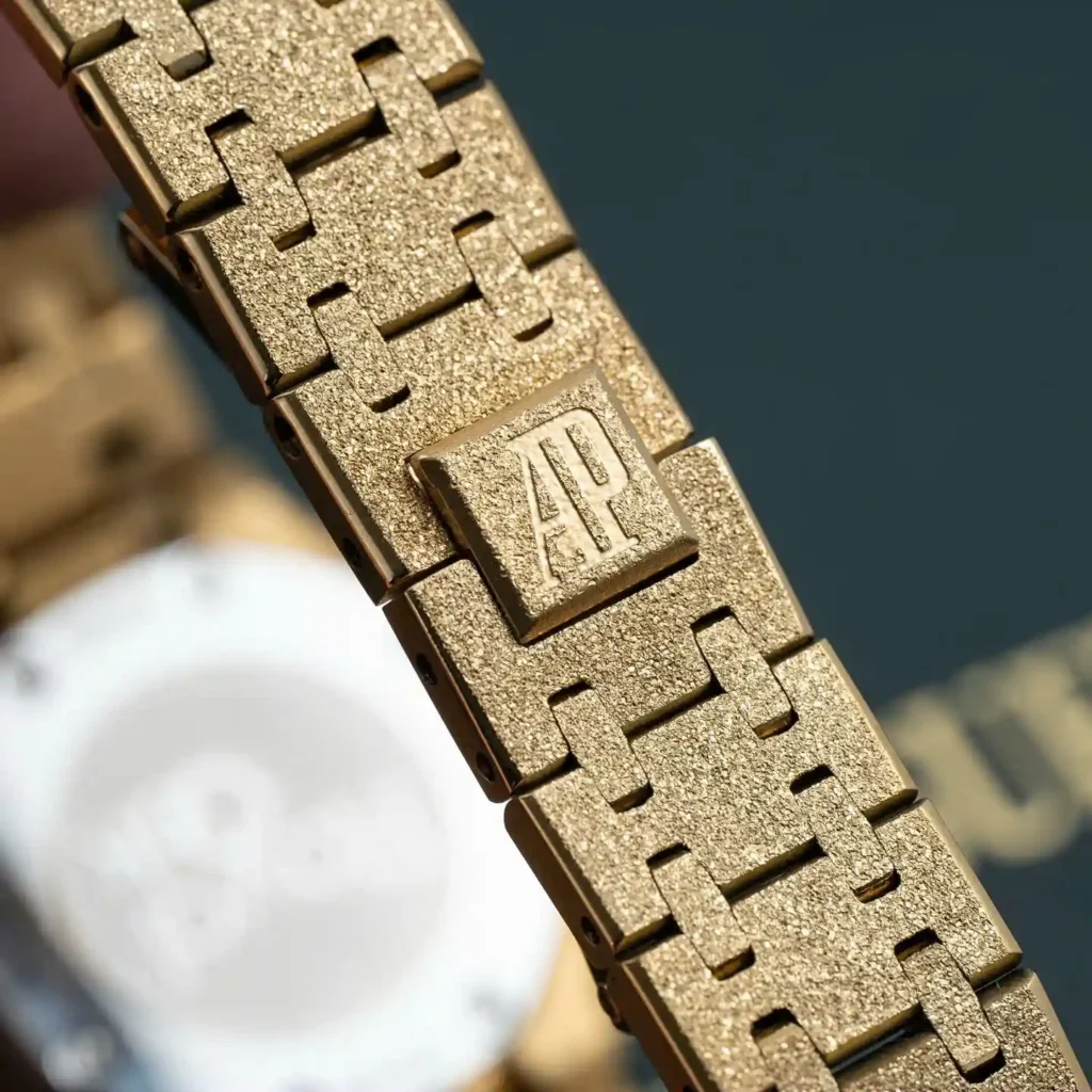 Super Clone Audemars Piguet Royal Oak Mini Frosted Gold 67630BA.GG.1312BA.01