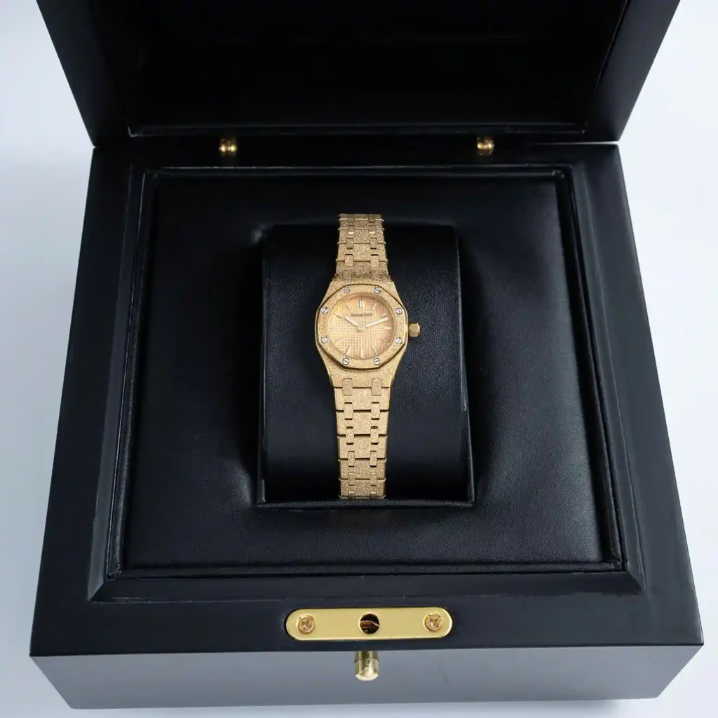 Super Clone Audemars Piguet Royal Oak Mini Frosted Gold 67630BA.GG.1312BA.01
