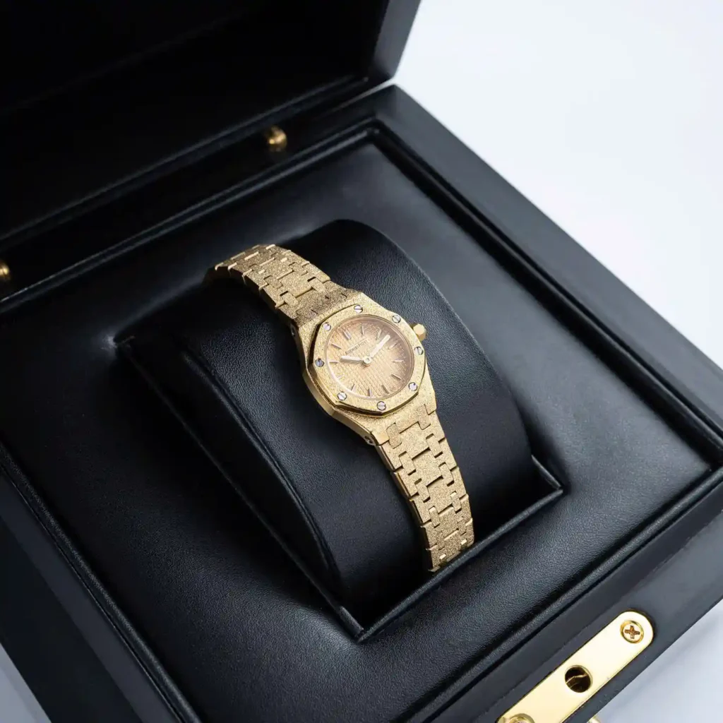 Super Clone Audemars Piguet Royal Oak Mini Frosted Gold 67630BA.GG.1312BA.01