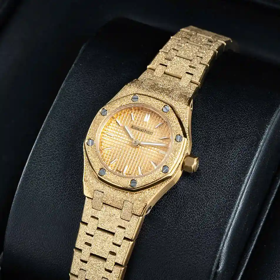 Super Clone Audemars Piguet Royal Oak Mini Frosted Gold 67630BA.GG.1312BA.01