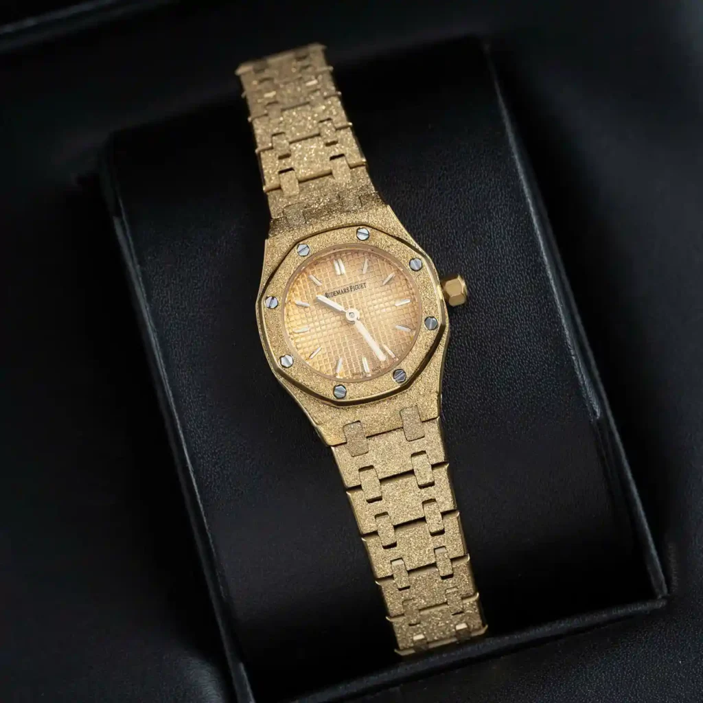 Super Clone Audemars Piguet Royal Oak Mini Frosted Gold 67630BA.GG.1312BA.01