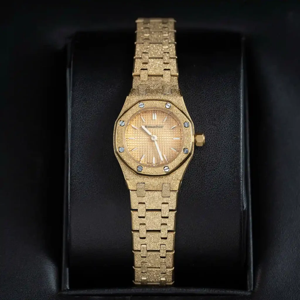 Super Clone Audemars Piguet Royal Oak Mini Frosted Gold 67630BA.GG.1312BA.01