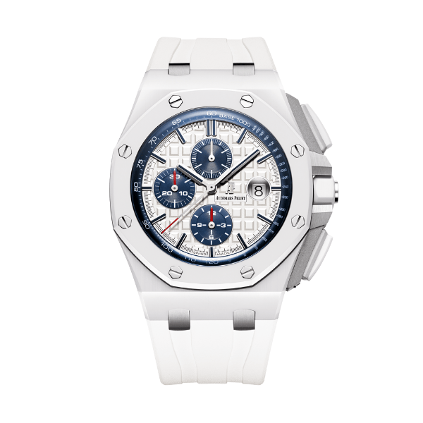 Super Clone Audemars Piguet Royal Oak Offshore Chronograph Ceramic 26402CB 44mm White Dial –