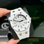 Super Clone Audemars Piguet Royal Oak Offshore Diver 15707CE 42mm White Dial Ceramic
