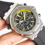 Super Clone Audemars Piguet Royal Oak Offshore Diver Chronograph Black Yellow 26703ST 42mm