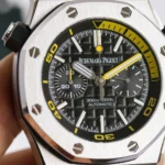 Super Clone Audemars Piguet Royal Oak Offshore Diver Chronograph Black Yellow 26703ST 42mm