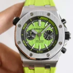 Super Clone Audemars Piguet Royal Oak Offshore Diver Chronograph in Green 26703ST 42mm