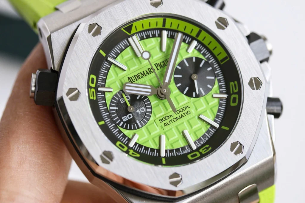 Super Clone Audemars Piguet Royal Oak Offshore Diver Chronograph in Green 26703ST 42mm