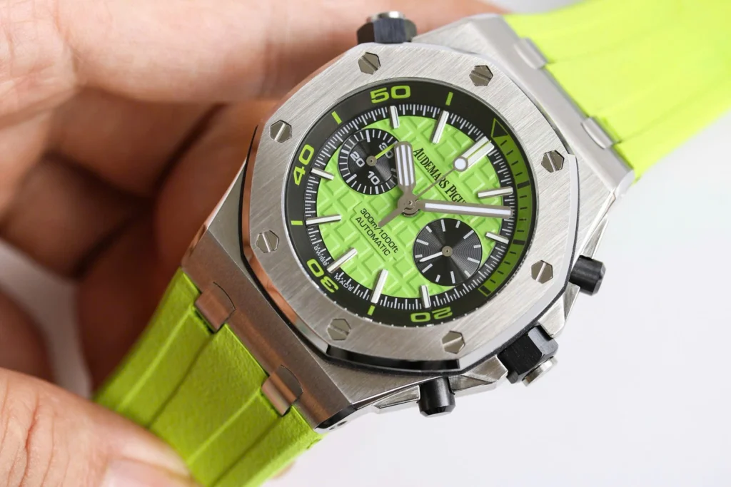 Super Clone Audemars Piguet Royal Oak Offshore Diver Chronograph in Green 26703ST 42mm