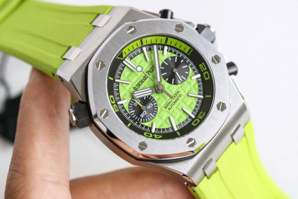 Super Clone Audemars Piguet Royal Oak Offshore Diver Chronograph in Green 26703ST 42mm