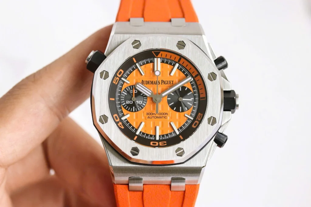 Super Clone Audemars Piguet Royal Oak Offshore Diver Chronograph in Orange 26703ST 42mm