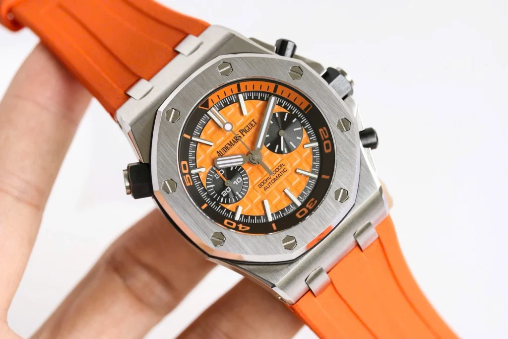 Super Clone Audemars Piguet Royal Oak Offshore Diver Chronograph in Orange 26703ST 42mm