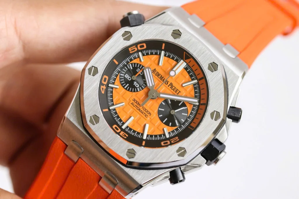 Super Clone Audemars Piguet Royal Oak Offshore Diver Chronograph in Orange 26703ST 42mm