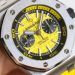 Super Clone Audemars Piguet Royal Oak Offshore Diver Chronograph in Yellow 26703ST 42mm