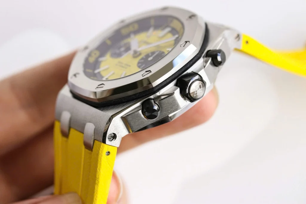 Super Clone Audemars Piguet Royal Oak Offshore Diver Chronograph in Yellow 26703ST 42mm