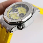 Super Clone Audemars Piguet Royal Oak Offshore Diver Chronograph in Yellow 26703ST 42mm