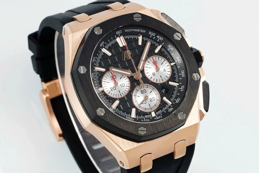 Super Clone Audemars Piguet Royal Oak Offshore Rose Gold 26420ST 42mm Black Dial