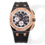 Super Clone Audemars Piguet Royal Oak Offshore Selfwinding Chronograph 26420RO 44mm Black Dial Rose Gold –