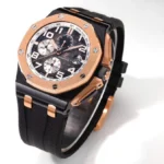 Super Clone Audemars Piguet Royal Oak Offshore Selfwinding Chronograph 26420RO 44mm Black Dial Rose Gold –