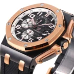 Super Clone Audemars Piguet Royal Oak Offshore Selfwinding Chronograph 26420RO 44mm Black Dial Rose Gold –