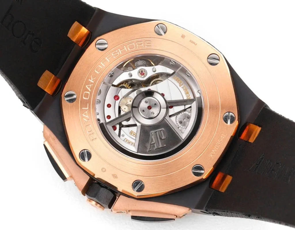 Super Clone Audemars Piguet Royal Oak Offshore Selfwinding Chronograph 26420RO 44mm Black Dial Rose Gold –