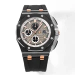 Super Clone Audemars Piguet Royal Oak Offshore Selfwinding Chronograph Black 26415CE 44mm Grey Dial – — dial close-up