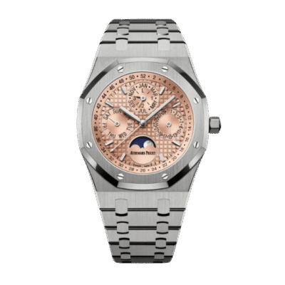 Super Clone Audemars Piguet Royal Oak Perpetual Calendar 26615Ti limited edition Salmon dial 41mm –