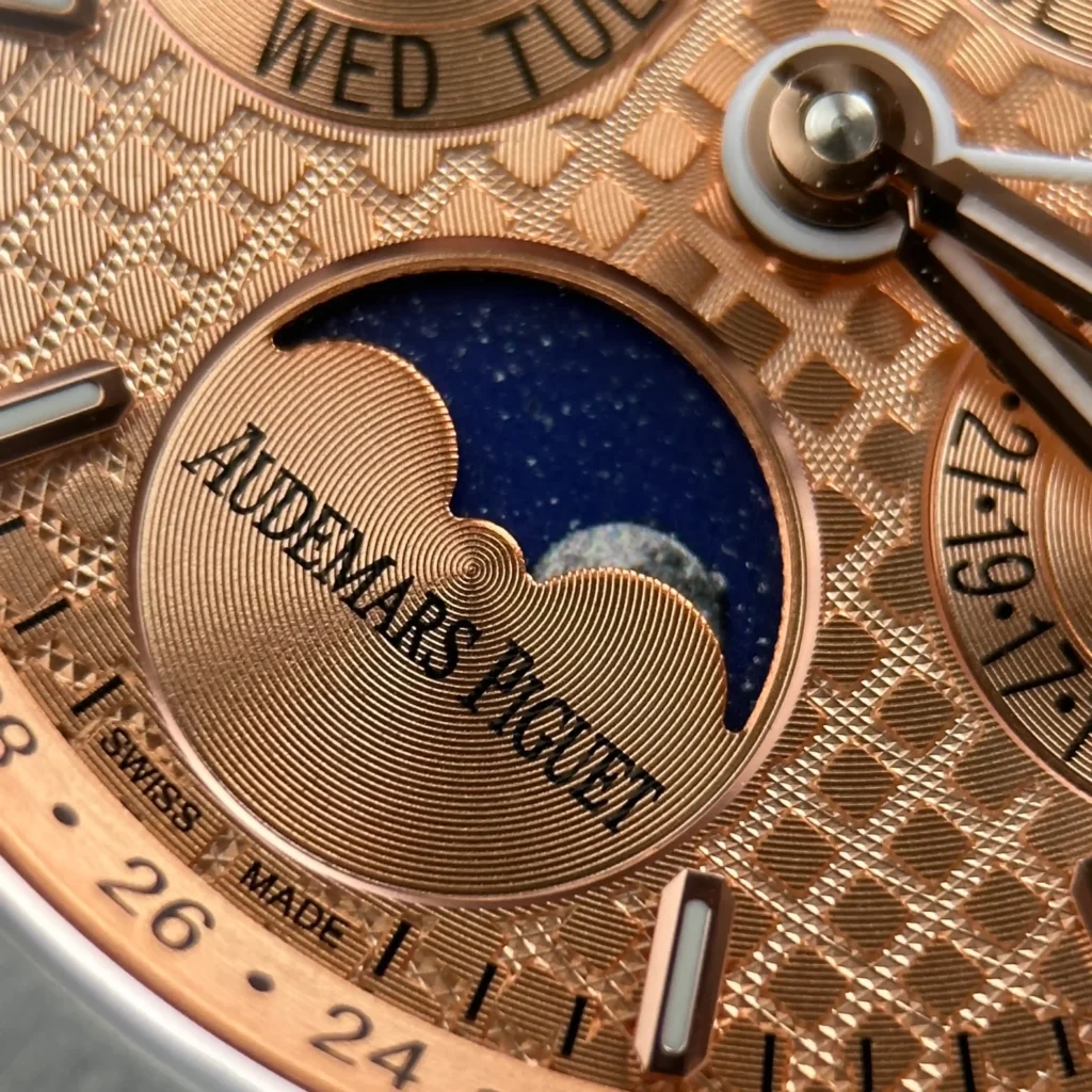Super Clone Audemars Piguet Royal Oak Perpetual Calendar 26615Ti limited edition Salmon dial 41mm – — side profile