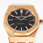 Super Clone Audemars Piguet Royal Oak Selfwinding 15400OR 41mm Black Dial Rose Gold –